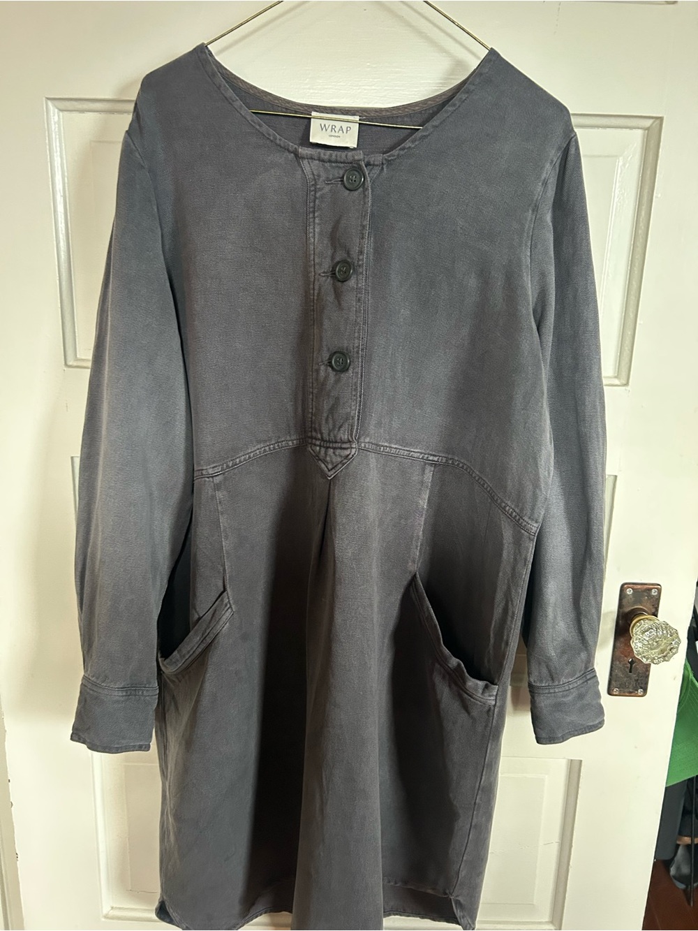 Wrap London Midi Dress in Slate